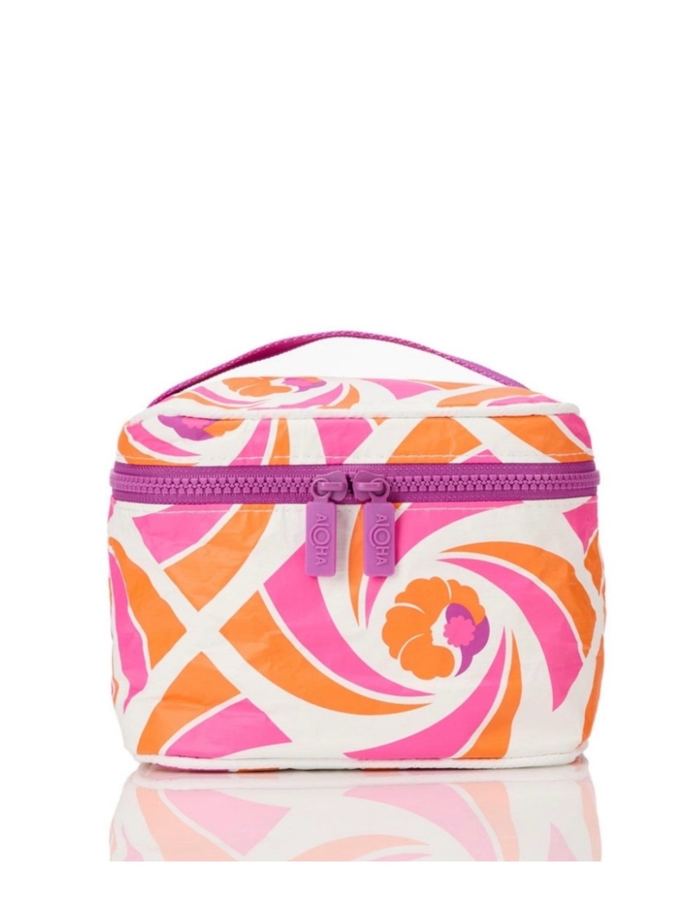 SOLD OUT-ALOHA Collection X Hawaiian Airlines Pink & Orange Swirl Cosmetic Case